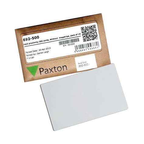 paxton net2 proximity access cards